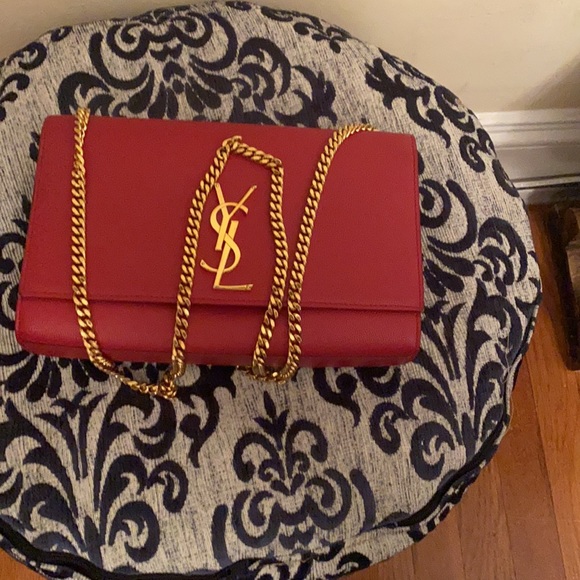 Saint Laurent Kate Medium Shoulder Bag Red *Pre-Loved* - Picture 7 of 11
